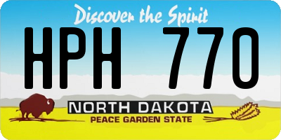 ND license plate HPH770