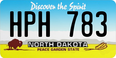 ND license plate HPH783
