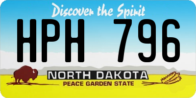 ND license plate HPH796