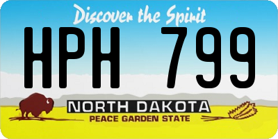 ND license plate HPH799
