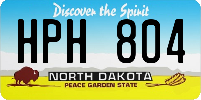 ND license plate HPH804