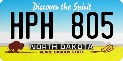 ND license plate HPH805