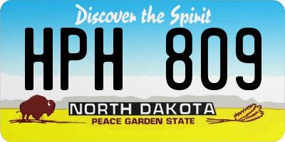 ND license plate HPH809