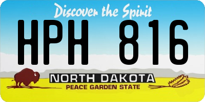 ND license plate HPH816