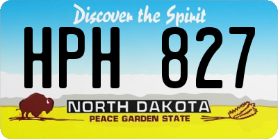 ND license plate HPH827