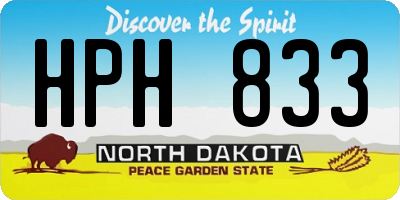 ND license plate HPH833