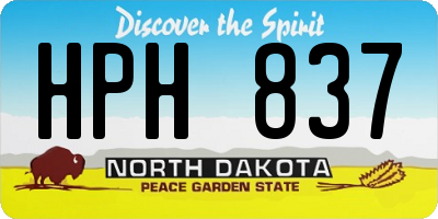 ND license plate HPH837