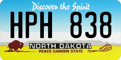 ND license plate HPH838