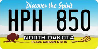 ND license plate HPH850