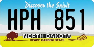ND license plate HPH851