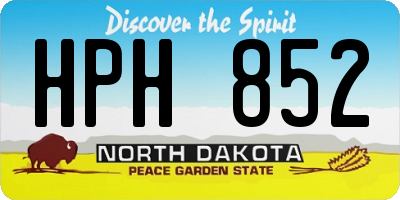 ND license plate HPH852