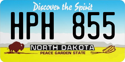 ND license plate HPH855