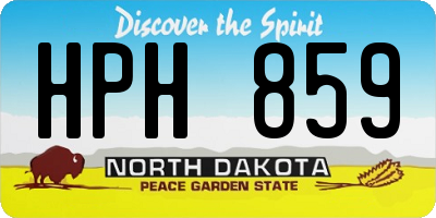 ND license plate HPH859