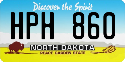 ND license plate HPH860