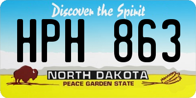 ND license plate HPH863