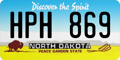 ND license plate HPH869