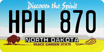 ND license plate HPH870