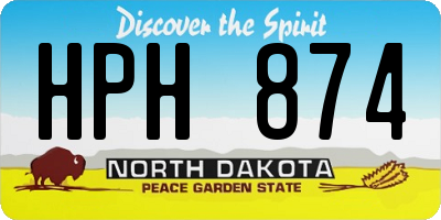 ND license plate HPH874