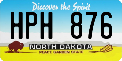 ND license plate HPH876