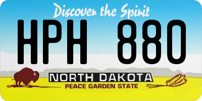 ND license plate HPH880