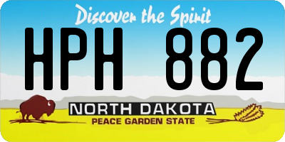 ND license plate HPH882