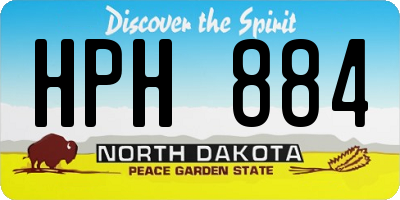 ND license plate HPH884