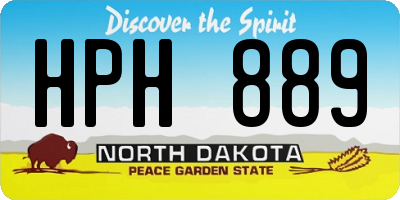 ND license plate HPH889