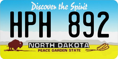 ND license plate HPH892