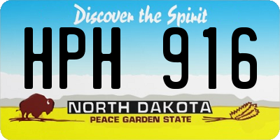 ND license plate HPH916