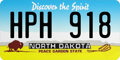 ND license plate HPH918