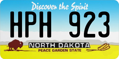 ND license plate HPH923