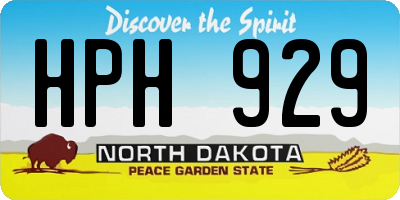 ND license plate HPH929