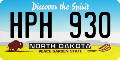 ND license plate HPH930