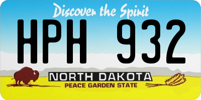 ND license plate HPH932