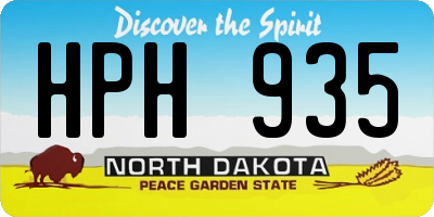 ND license plate HPH935