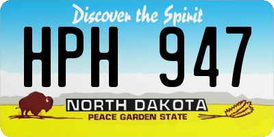 ND license plate HPH947