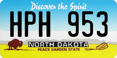 ND license plate HPH953