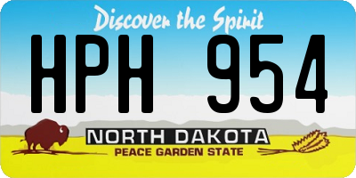 ND license plate HPH954
