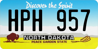 ND license plate HPH957