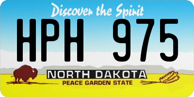 ND license plate HPH975