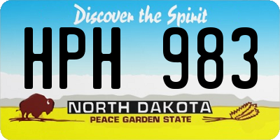 ND license plate HPH983