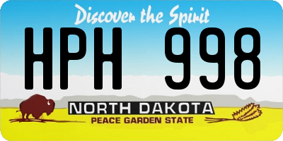 ND license plate HPH998