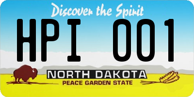ND license plate HPI001