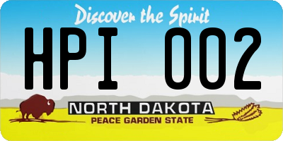 ND license plate HPI002