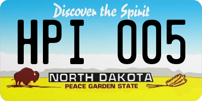 ND license plate HPI005