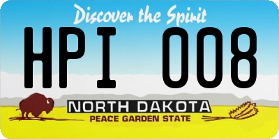 ND license plate HPI008