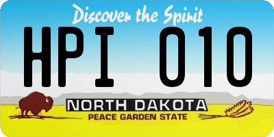 ND license plate HPI010