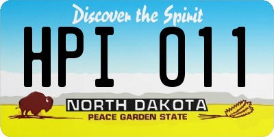 ND license plate HPI011