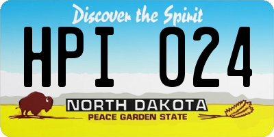 ND license plate HPI024