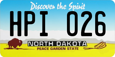 ND license plate HPI026